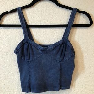 Denim blouse crop top ✨